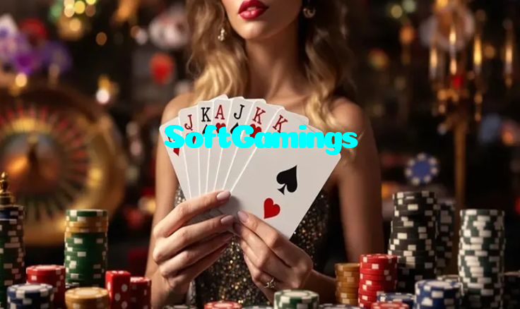 SoftGamings casino presented on mobile device in Pakistan with slots and live games